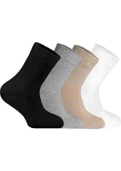 Nova Socks Kadın Bambu Lastiksiz Çorap 4'lü Set Sağlık ve Konfor Bir Arada