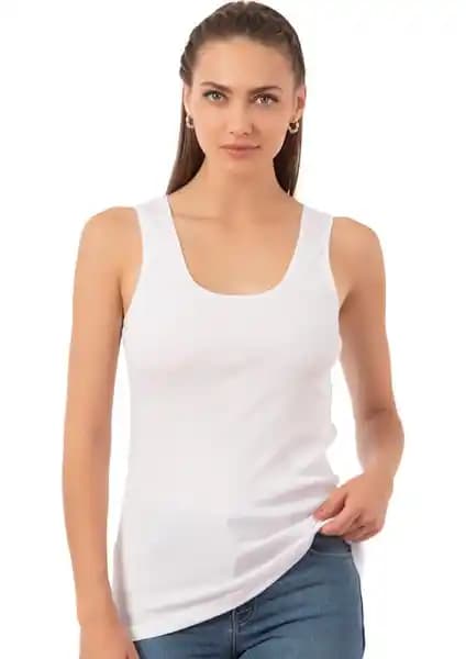 Özkan Underwear 0111 Kadın Pamuklu Ribana Biyeli Kalın Askılı Atlet Tanıtımı ve Özellikleri