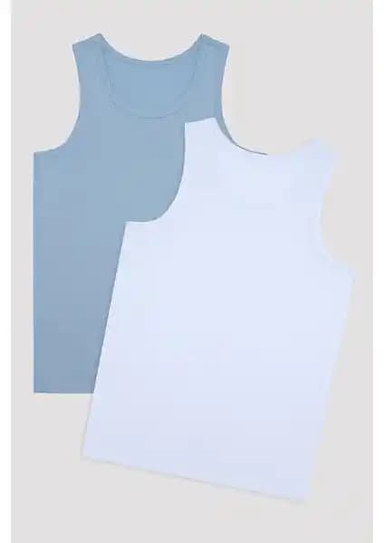 Penti Erkek Çocuk Pamuklu Çok Renkli 2'li Atlet Seti Günlük Kullanım ve Konfor İçin