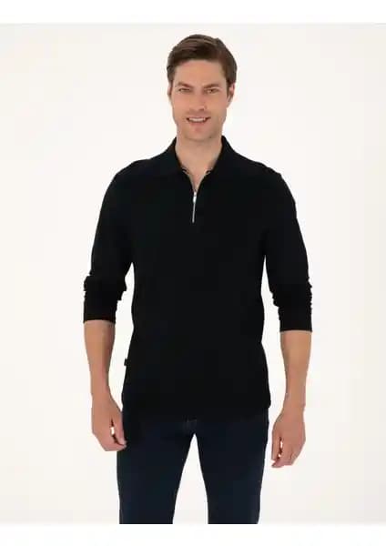 Pierre Cardin Erkek Siyah Slim Fit Polo Yaka Basic Sweatshirt İnceleme ve Kullanım Önerileri