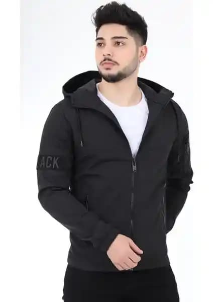 Stil Kombin Black Parçalı Kapşonlu Mont Erkekler İçin Modern ve Fonksiyonel Tasarım