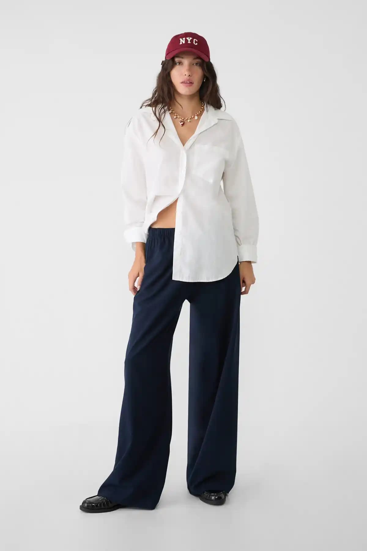 Stradivarius Uzun Dökümlü Şık Pantolon Günlük ve Ofis Kullanımı İçin Uygun