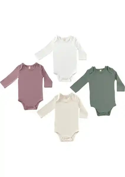 Tiny Lamb Softly Colors Uzun Kol Bebek Bodysuit Takımı Yüksek Kalite ve Şık Tasarım