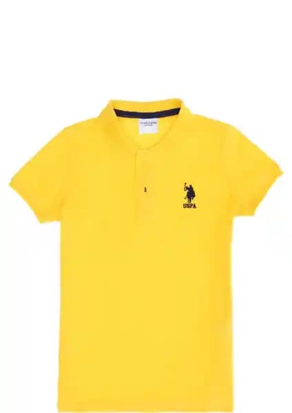 U.S. Polo Assn. Erkek Çocuk Koyu Sarı Tişörtü Günlük ve Şık Kullanım İçin Uygun