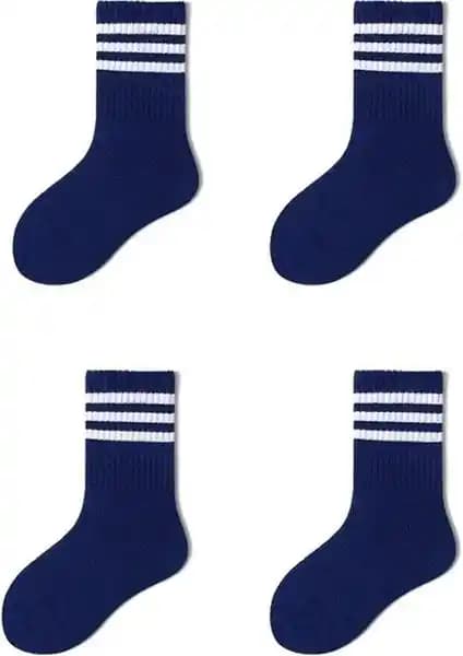 Zirve 4 Çift Çocuk Çizgili Mevsimlik Çoraplar - Konfor ve Şıklık Bir Arada