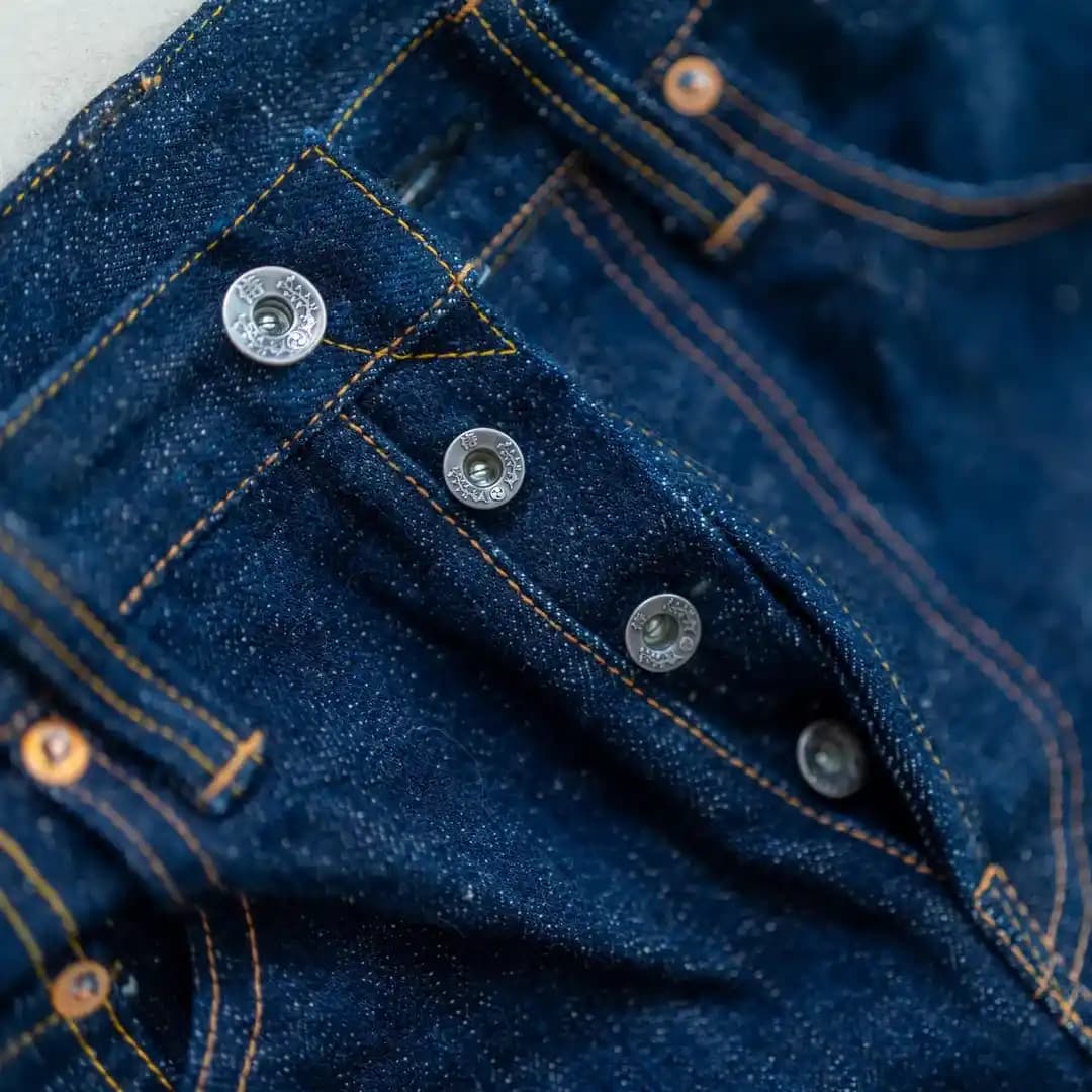 Samurai S211AX Ai Benkei: 18oz Derin Mavi Tonlu Yüksek Kalite Raw Denim