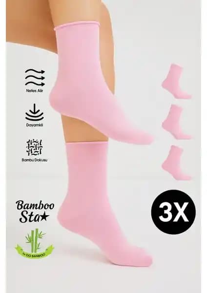 Bambu Star Pembe Lastiksiz Soket Çorap ve Sky Socks Spor Çorap Karşılaştırması