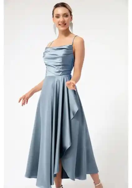 Lafaba Kadın Abiye Elbiseleri Karşılaştırması Mavi ve Fıstık Yeşili Modeller