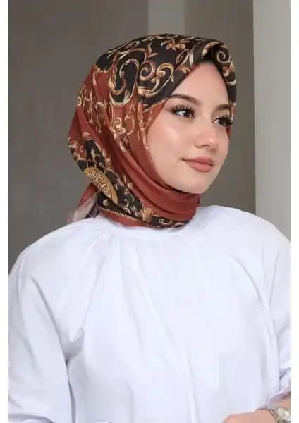 Afvente Etnik Desen Kahverengi Pamuk Eşarp: Çok Yönlü ve Dayanıklı Moda Aksesuarı