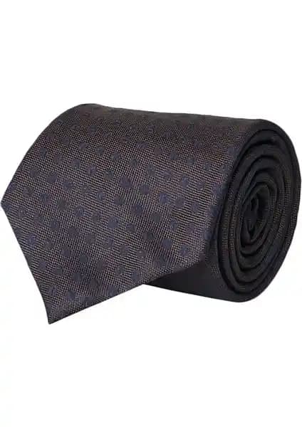 Altınyılz Classics Erkek Kahverengi-Lacivert Desenli Nano Kravat 7,5 cm genişlikte şık ve dayanıklı aksesuar