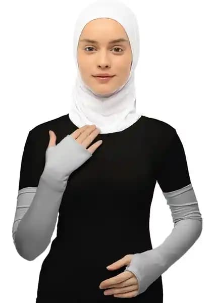 Altobeh Parmak Geçmeli Penye Tesettür Kolluk Gri: Konfor ve Şıklık Sunan Çok Amaçlı Tasarım