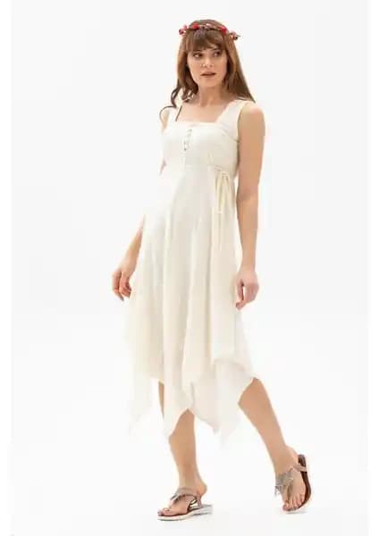 Eliş Şile Bezi Elbise: Doğal Pamuklu Yazlık Kadın Elbisesi, Şık ve Rahat Tasarım