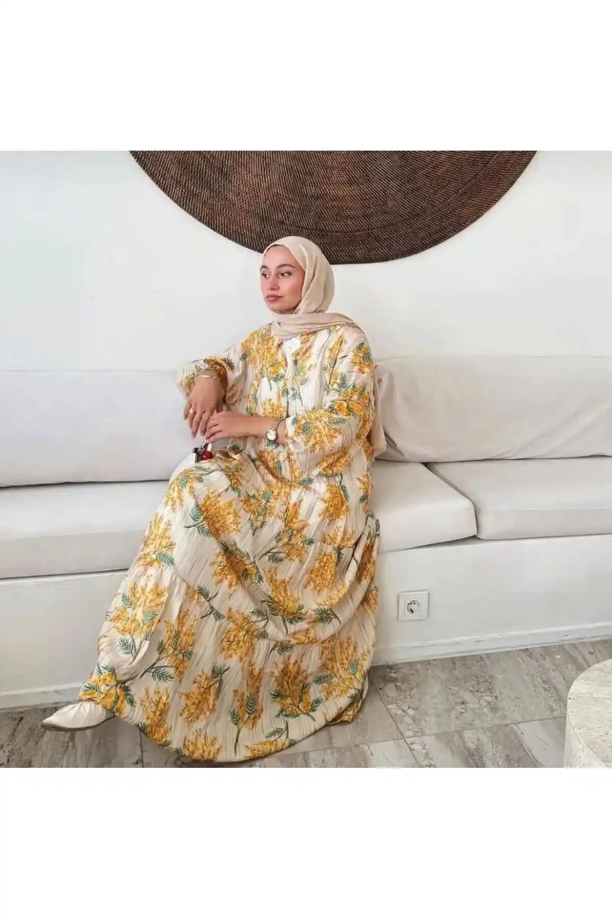 Genel Markalar Tesettür İnce Pamuk Vual Salaş Battal Elbise: Şıklık ve Rahatlık Bir Arada