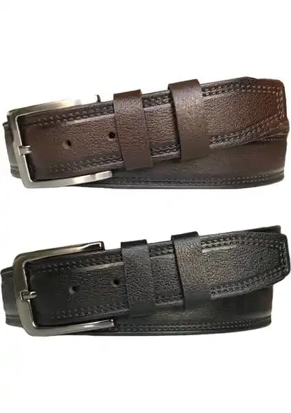 GoDeri 2'li Deri Kemer Seti: Şıklık ve Dayanıklılığı Bir Arada Sunar