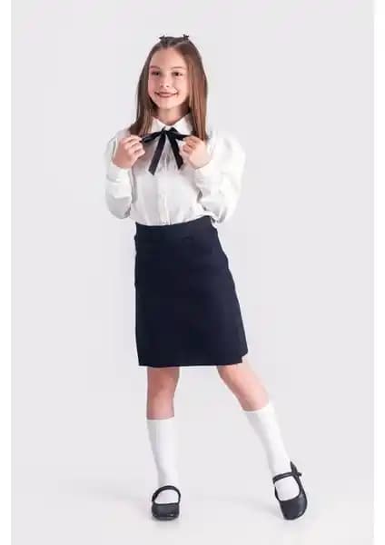 Kinderos Kız Çocuk Beli Lastikli Okul Kaşkorse Şort Etek: Rahat ve Şık Günlük Kullanım İçin