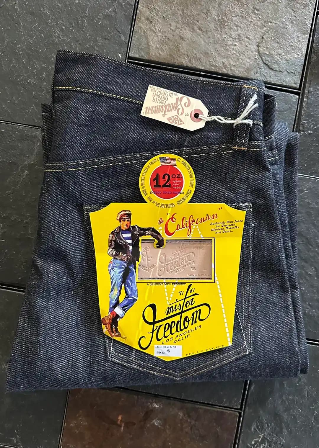Mister Freedom Lot 54: 1950'ler Klasik Kesim ve Dayanıklı Denim Pantolon