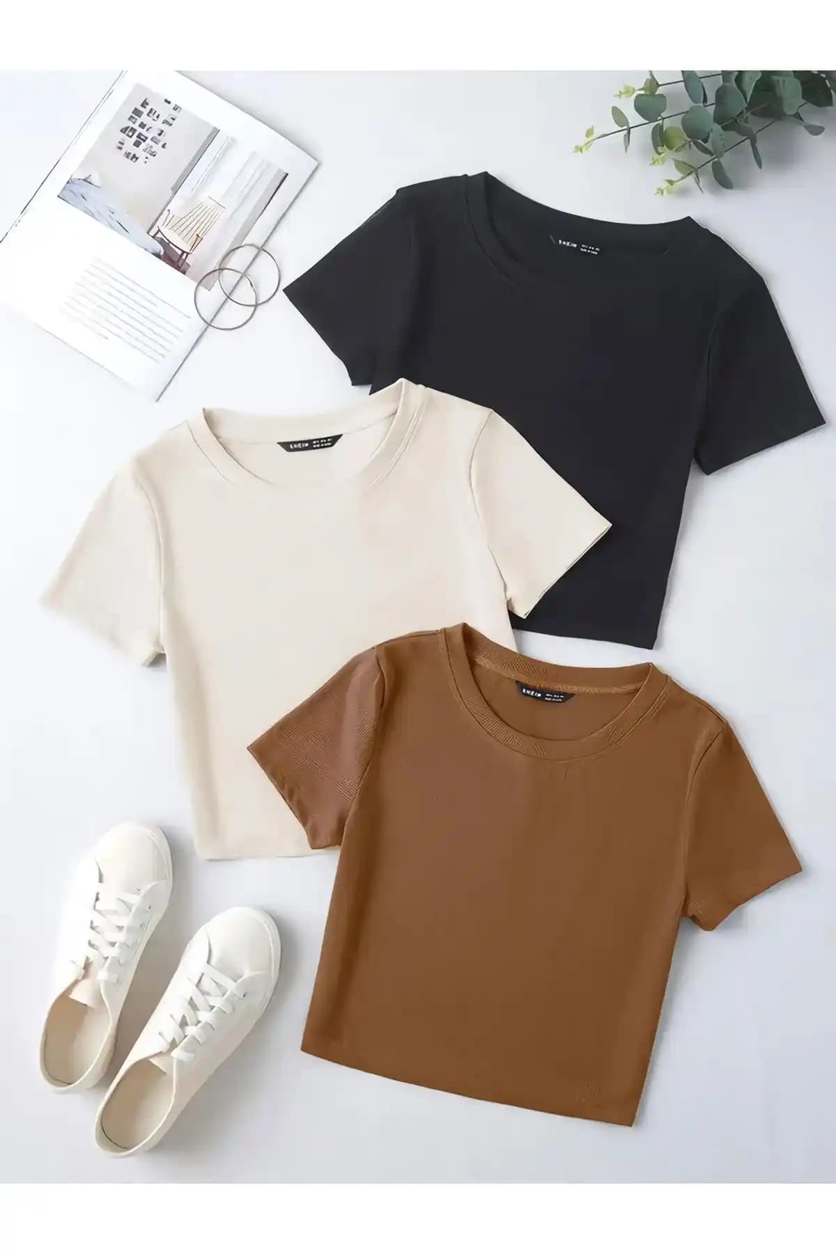 ÖZ PAMUK Kadın Siyah Fitilli Crop Bluz Günlük ve Şık Kombinler İçin Uygun