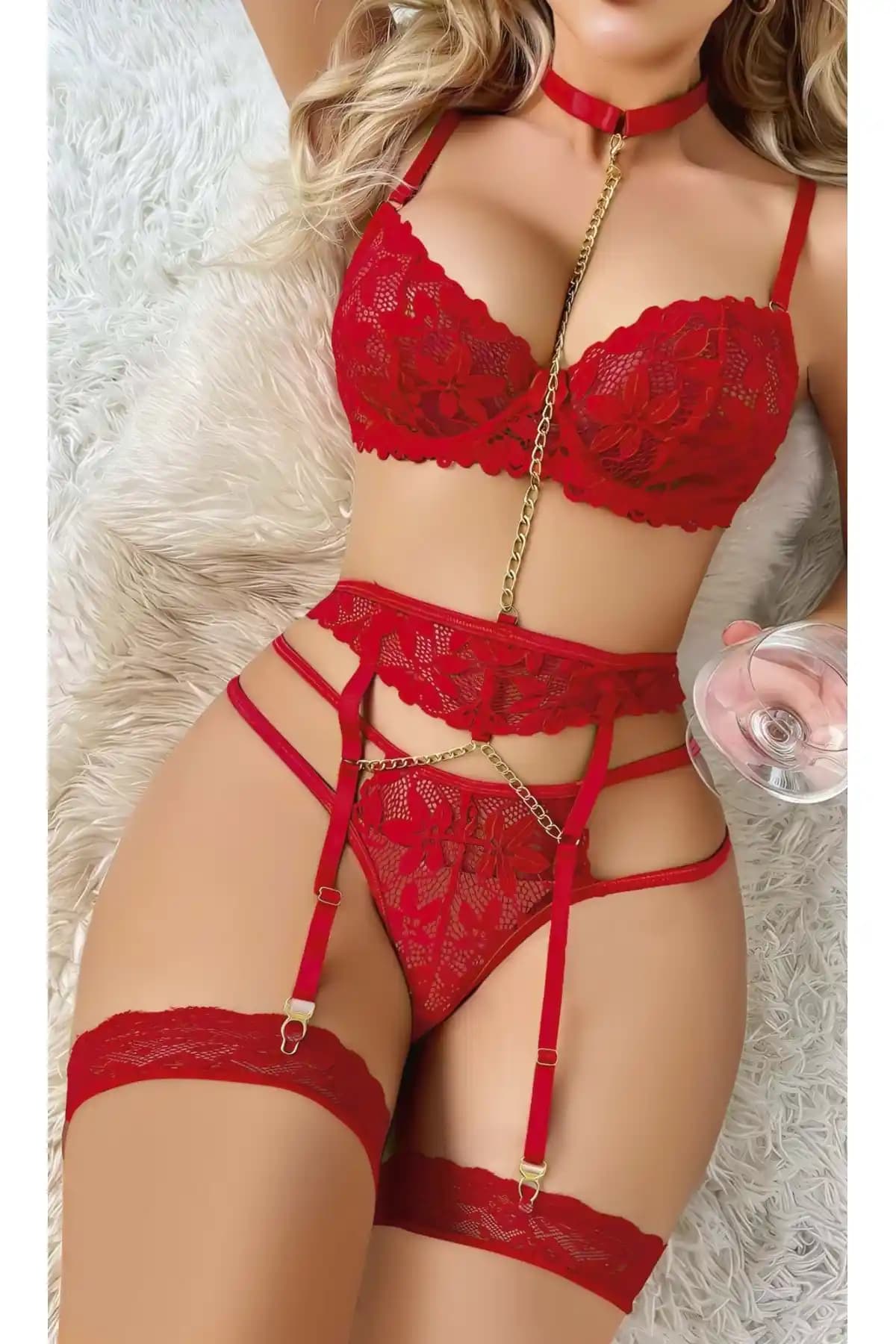 Retro Steampunk Fantezi Kostüm Zincirli Jartiyer Takımı Şıklık ve Estetiğin Buluşması