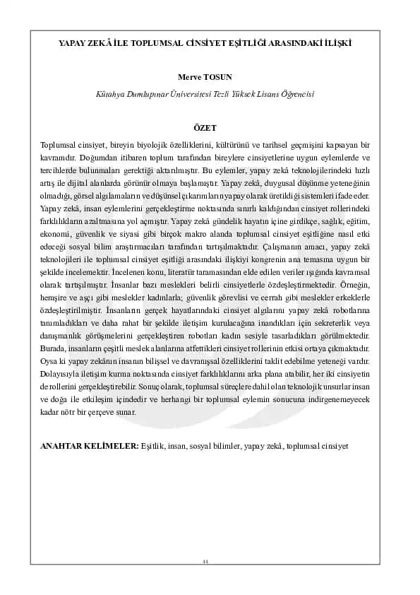 Zeki Kadınların Moda Algısı ve Tarihsel Toplumsal Cinsiyet Rolleri Üzerine İnceleme