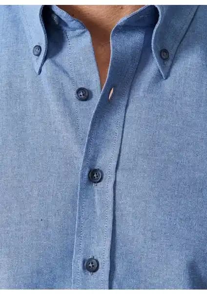 Altınyılz Classics Erkek K.Mavi Düğmeli Yaka Uygun Kesim Oxford Gömlek İnceleme ve Kombinasyon İpuçları