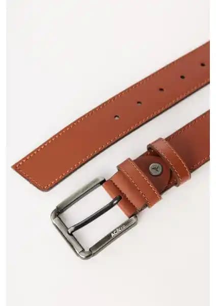 Altınyılz Classics Erkek Taba Casual Suni Deri Jean Kot Kemeri Günlük Şıklık İçin Uygun