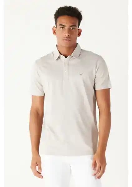 Altınyılz Classics Erkek Vizon-Beyaz Polo Yaka Kısa Kollu Jakarlı Tişört Özellikleri ve Kombinasyon İpuçları