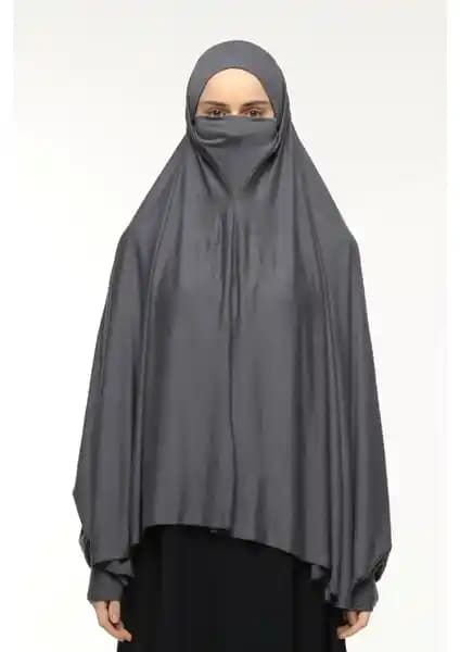 Altobeh Kollu Sufle Çarşaf Üstü Peçeli Pratik Tesettür Hijab Günlük Kullanım İçin