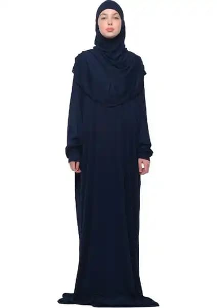 Altobeh Pratik Tek Parça Pamuklu Yarasa Kollu Namaz Elbisesi Günlük ve İbadet Kullanımı İçin Uygun