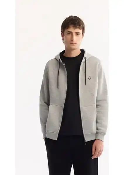 AVVA Erkek Gri Kapüşonlu 3 İplik Şardonlu Fermuarlı Sweatshirt Özellikleri ve Kullanım Alanları