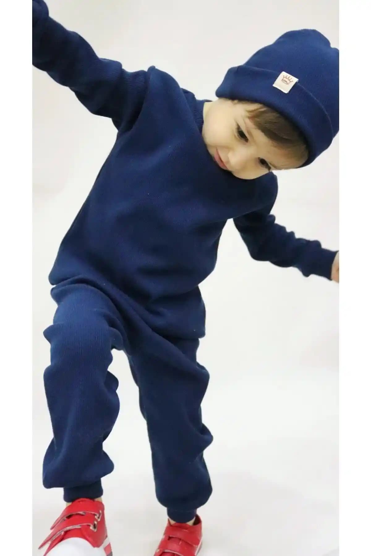 BALKABAĞI Fittili Bebek ve Çocuk 3'lü Takım Lacivert Konfor ve Şıklık Sunar