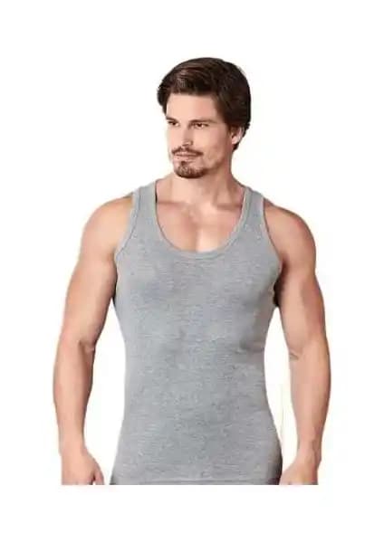 Berrak 1017 Klasik 6'lı Askılı Erkek Atlet Gri Yüksek Kalite ve Konfor Sunan İç Giyim Seçeneği