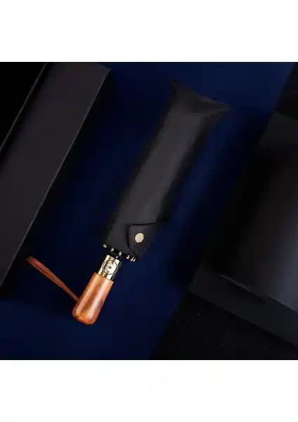 Bliss Umbrella Ahşap Saplı 12 Telli Şemsiye: Dayanıklı ve Şık Portatif Güneş ve Yağmur Koruması