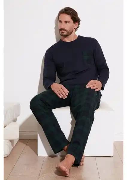 Buratti Erkek Ekose Pijama Takımı %100 Pamuklu Konfor ve Şıklık Sunar