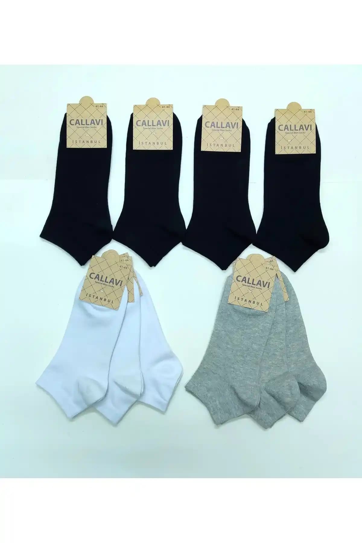 CALLAVI Erkek Patik Penye Düz 10 Çift: Günlük Şıklık ve Konfor Sunan Unisex Patik Seti