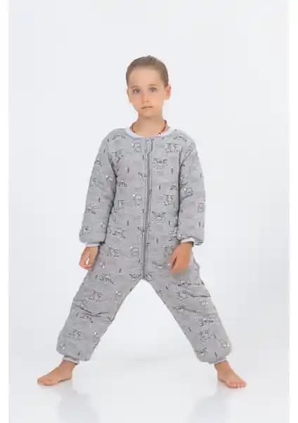 Cantoy Çocuklar İçin Kalın Elyaf Dolgulu 2.5 Tog Uyku Tulumu Güvenli ve Konforlu Uyku Sağlar