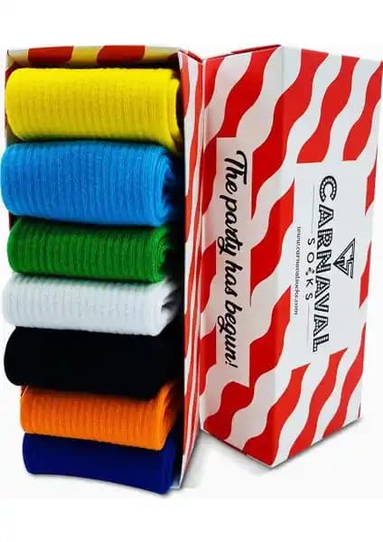 Carnaval Socks 7'li Renkli Spor Çorap Seti - Konfor ve Şıklık Bir Arada