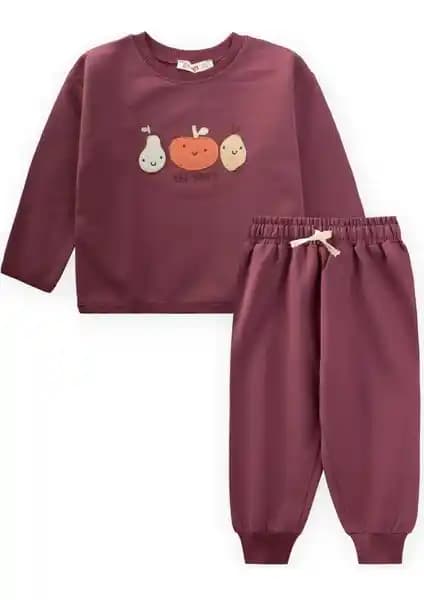 Cigit Mürdüm Renkli Çocuk Sweatshirt Takımı 1-5 Yaş için Rahat ve Şık Tasarım