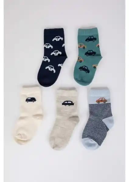 DeFacto Erkek Bebek 5'li Pamuklu Uzun Çorapları Konfor ve Şıklık Sunar
