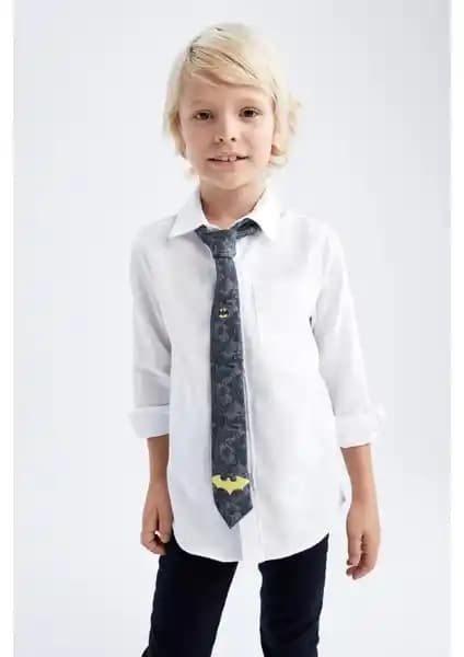 DeFacto Erkek Çocuk Oxford Uzun Kollu Gömlek Okula Dönüş ve Günlük Kullanım İçin