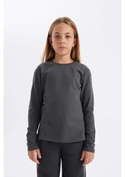 DeFacto Kız Çocuk Bisiklet Yaka Uzun Kollu Okul Tişörtü Detaylı İnceleme ve Özellikleri