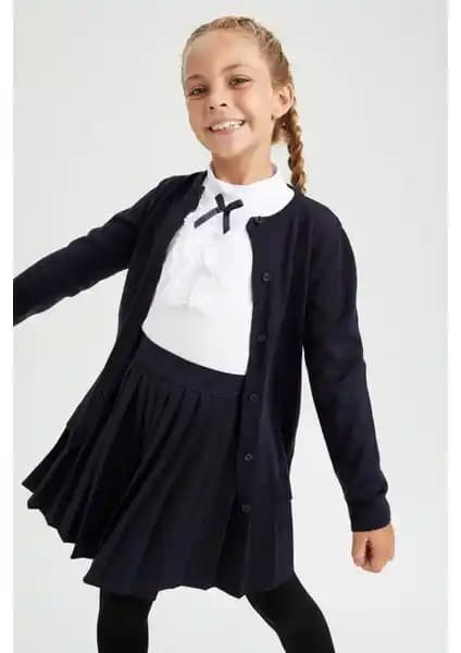 DeFacto Kız Çocuk Lacivert Triko Hırka İncelemesi ve Kullanım Tavsiyeleri