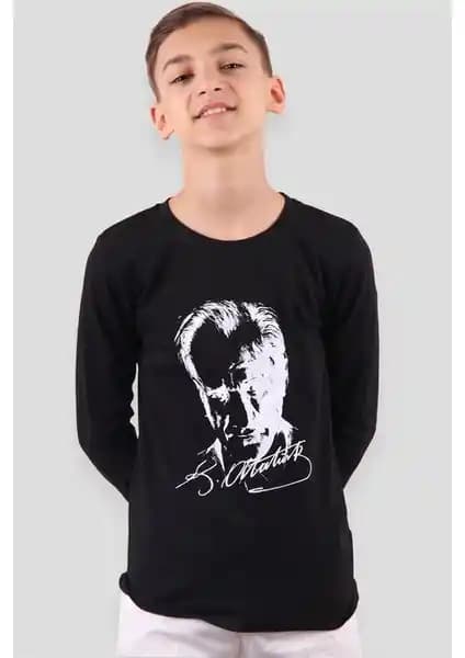 Dragora Atatürk Baskılı Uzun Kollu Çocuk T-Shirt: Kaliteli ve Anlamlı Tasarım