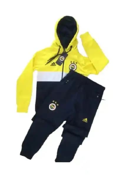 Fenerbahçe Renkleriyle Tasarlanmış Erkek Çocuk Sweat Takımı, Rahat ve Şık Spor Kıyafeti