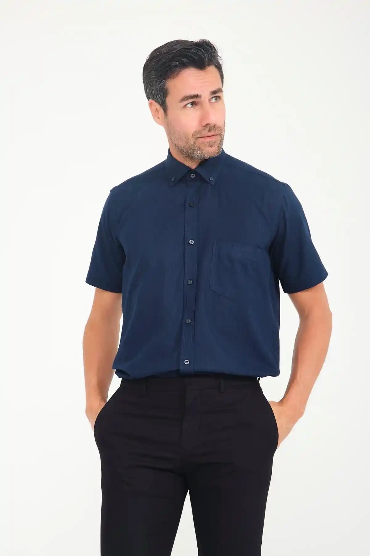 Fitmens Klasik Kısa Kol Linen Keten Erkek Gömlek: Şıklık ve Konforun Buluşması