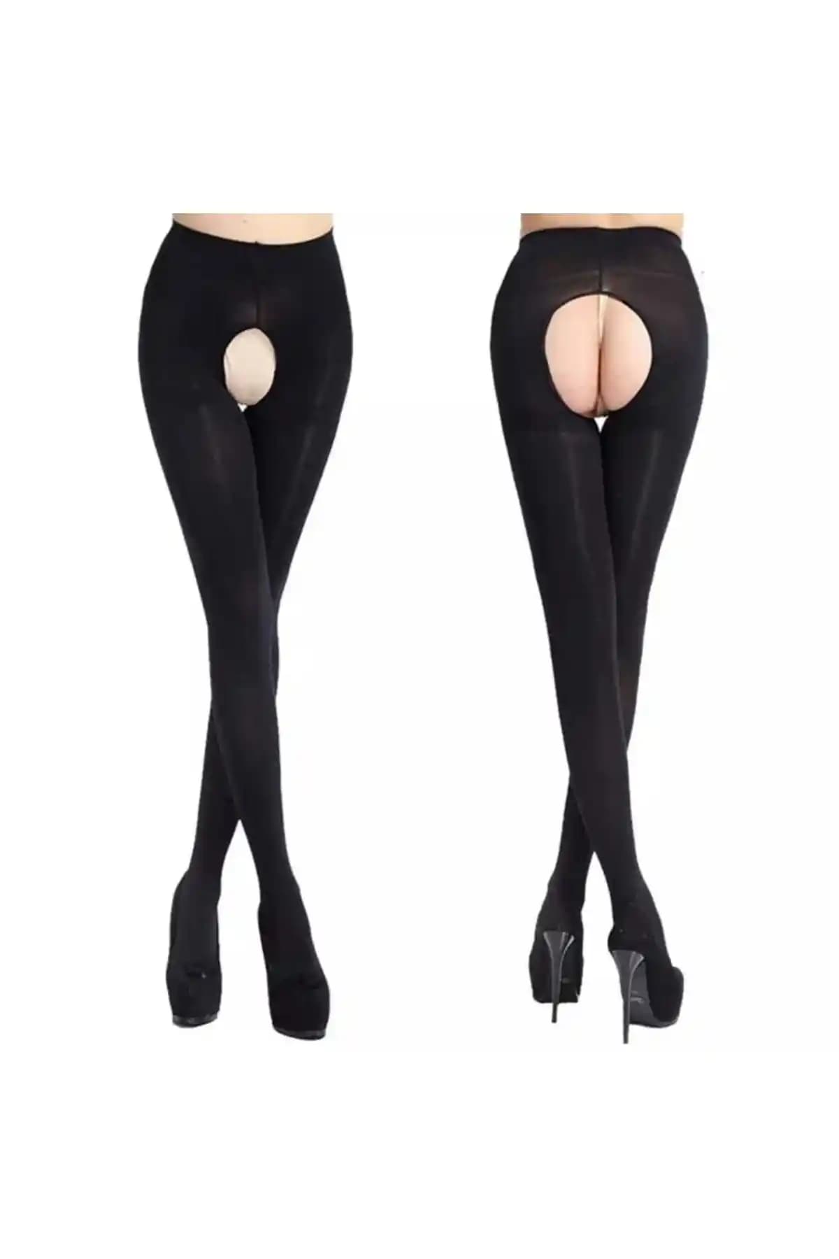 Genel Markalar 40 Den Özel Bölgeleri Açık Fantezi Külotlu Çorap Şıklık ve Konfor Sunan İç Giyim Parçası