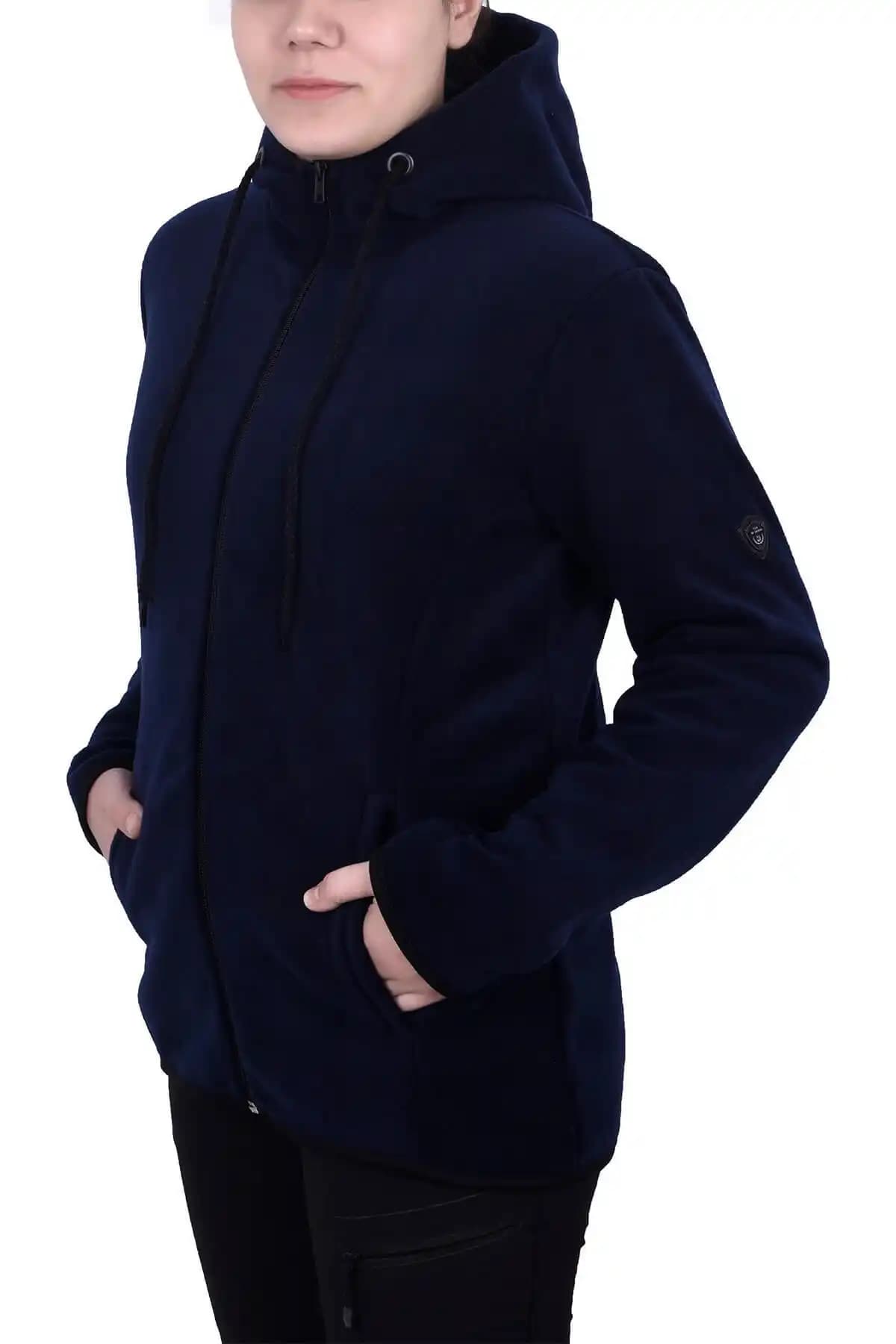 Ghassy Co Kadın Erkek Lacivert Kapüşonlu Fermuarlı Polar Sweatshirt Özellikleri ve Kullanım Alanları