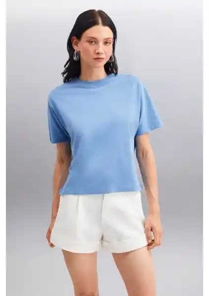 Grimelange Lottıe Kadın %100 Organik Pamuklu Basic T-shirt Şıklık ve Konforun Birleşimi