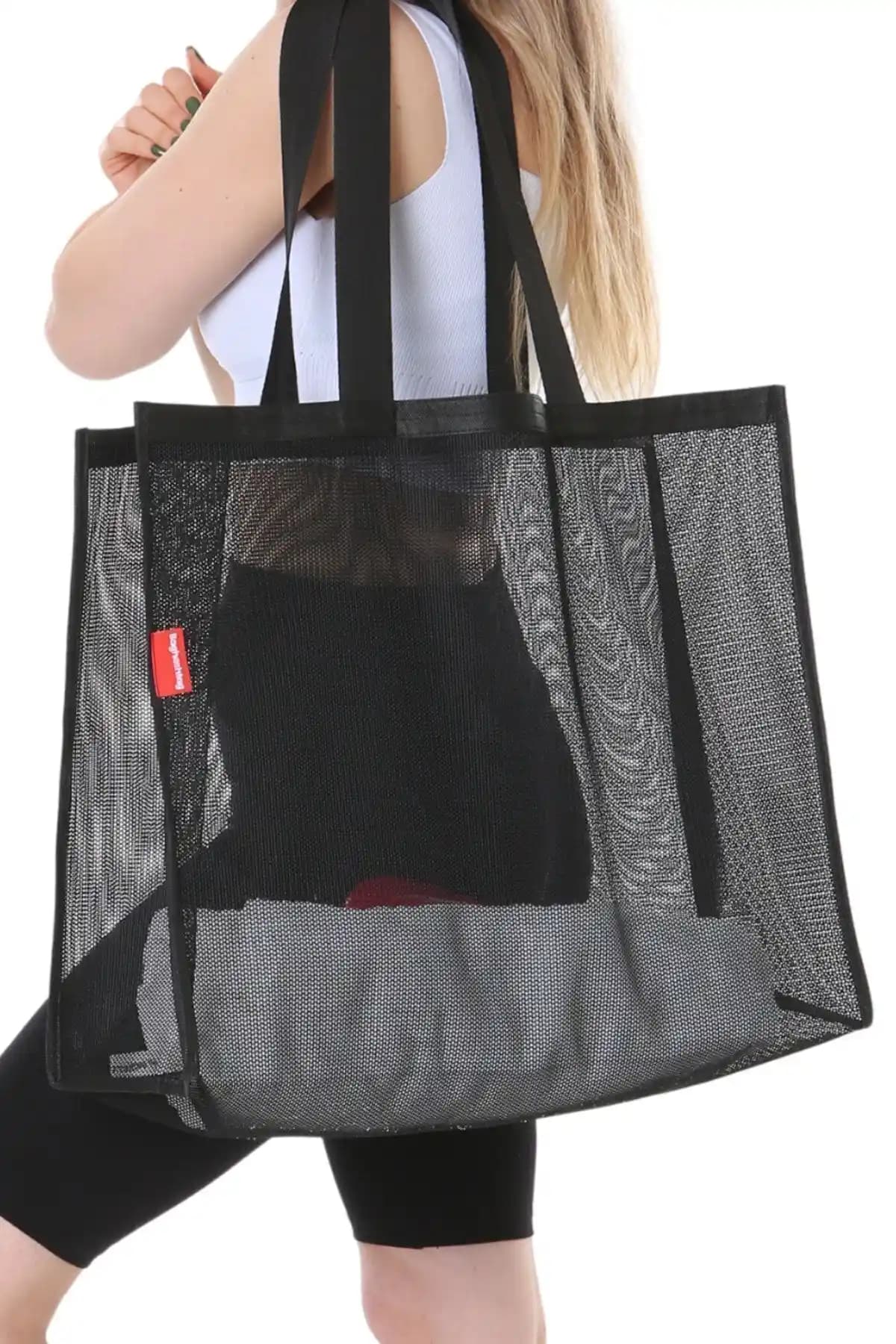 Güçlü ve Şık Delikli File Deniz Çantası Geniş Hacim ve Sürdürülebilirlik Özellikleriyle