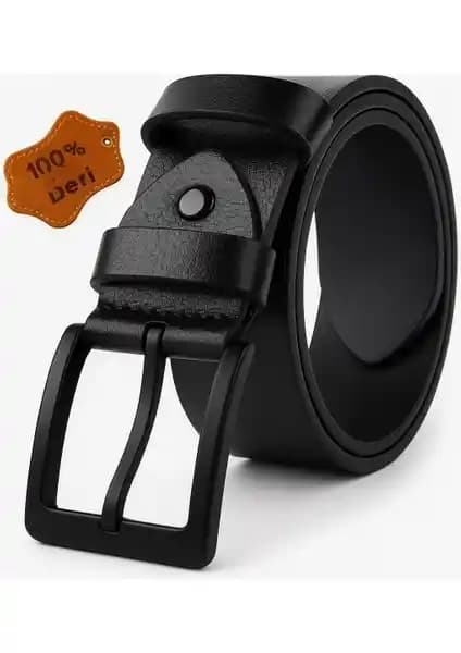 Hakiki Deri Kot Kumaş Kanvas Pantolona Uyumlu Erkek Kemerleri Günlük ve Şık Kullanım İçin