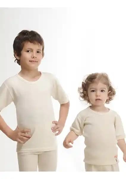 Hasyün 2'li Çocuk Yün Fanila Doğal Termal Sağlıklı ve Konforlu İç Giyim Tercihi